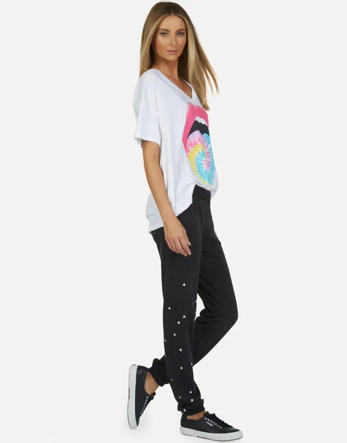Gia Tie Dye Tongue Onyx Women039s Lauren Moshi Long Sweatpants