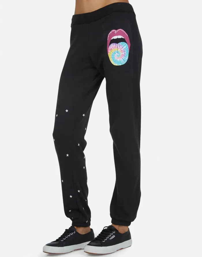 Gia Tie Dye Tongue Onyx Women039s Lauren Moshi Long Sweatpants