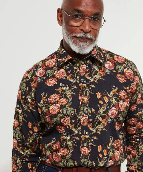 Gifts Joebrowns Apparel Tapestry Floral Shirt Black Gifts Joebrowns Apparel Tapestry Floral Shirt Black