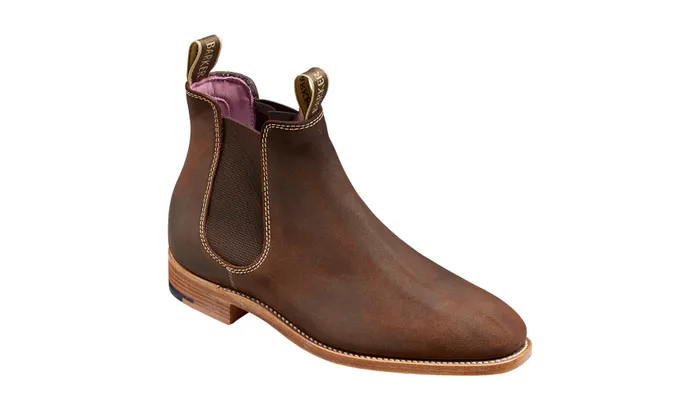 Gina 8211 Mid Brown Waxy Suede Women Barker Shoes Womens Boots