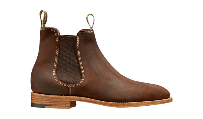 Gina 8211 Mid Brown Waxy Suede Women Barker Shoes Womens Boots