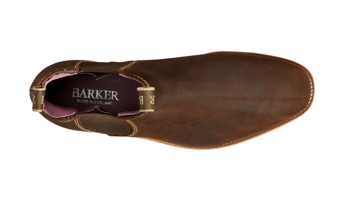 Gina 8211 Mid Brown Waxy Suede Women Barker Shoes Womens Boots
