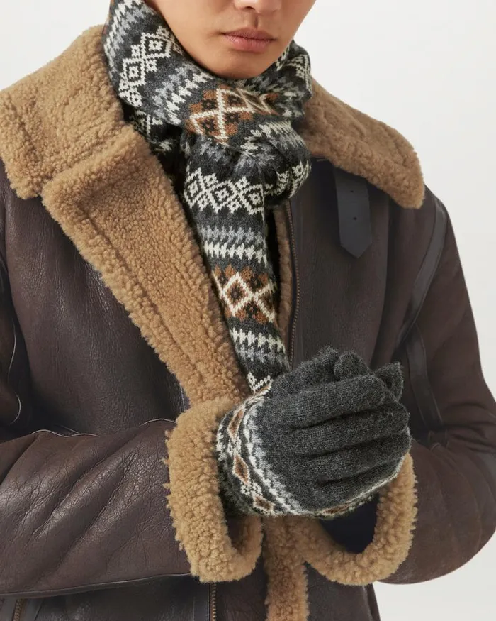 Gloves MenWomen Belstaff Thistle Fair Isle Gloves Multi Colour