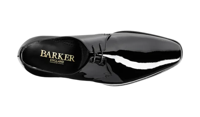 Goldington 8211 Black Patent Suede Men Barker Shoes Mens Derbys