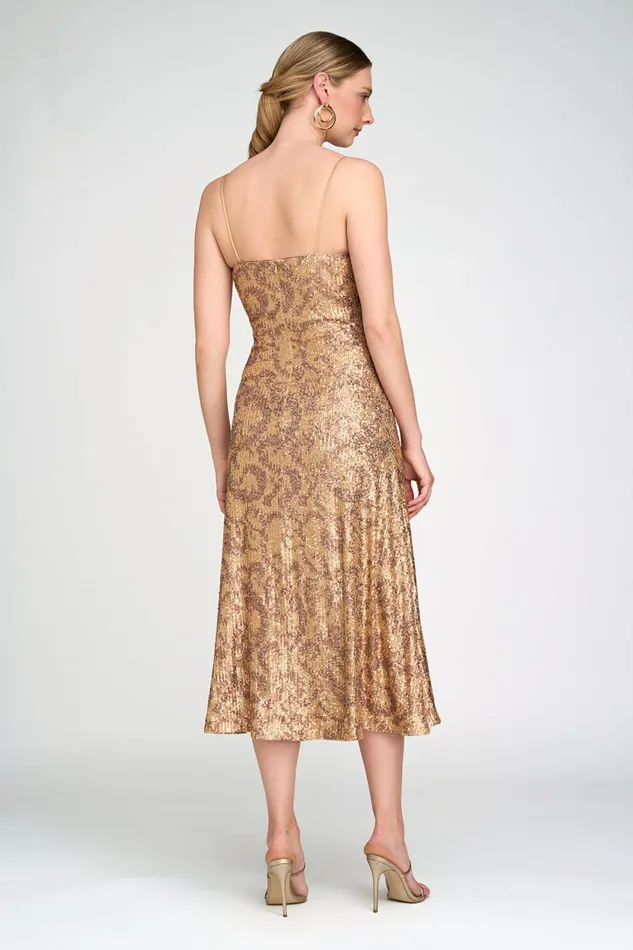 Gowns Women Halston Essence Gown In Leo Sequin Gold