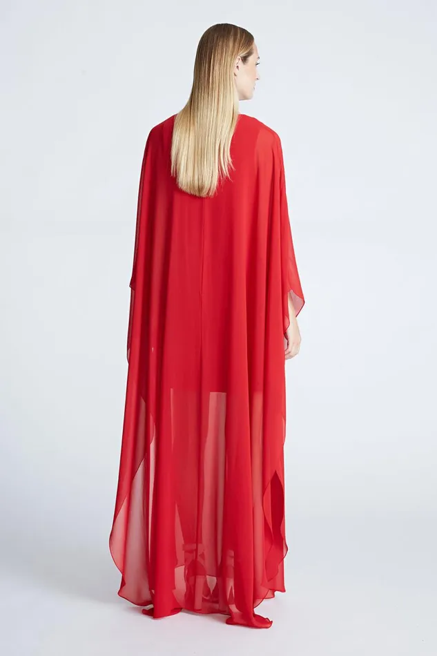 Gowns Women Halston Paula Gown In ChiffonCrepe Halston Red Gowns Women Halston Paula Gown In ChiffonCrepe Halston Red