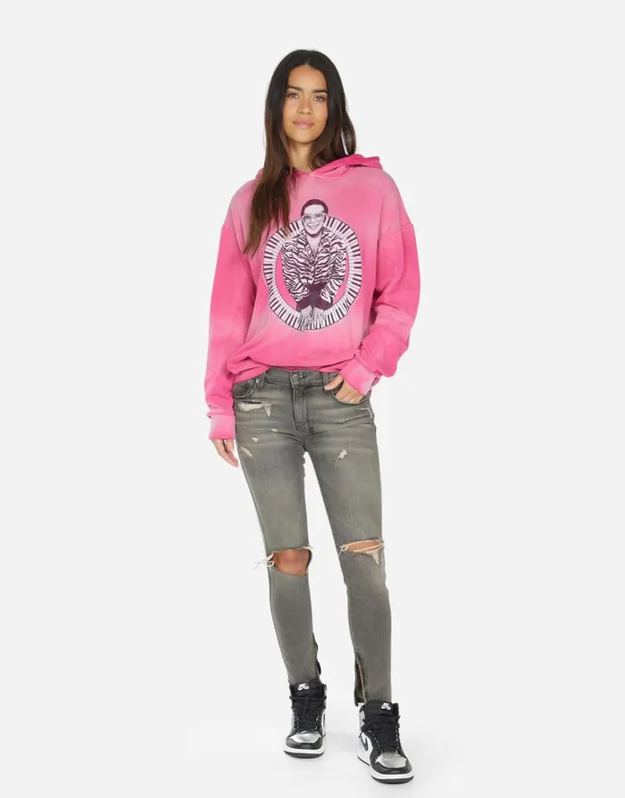 Harmony Elton John Piano Faded Magenta Women039s Lauren Moshi Hoodies