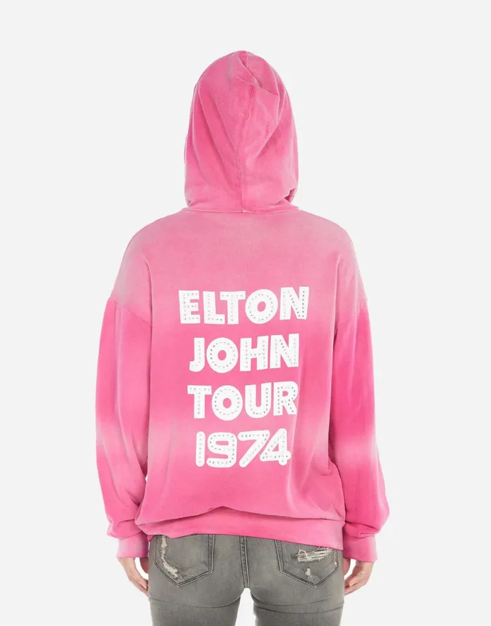 Harmony Elton John Piano Faded Magenta Women039s Lauren Moshi Hoodies