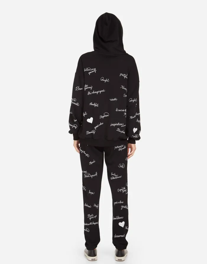 Harmony Happy Thoughts Black Women039s Lauren Moshi Hoodies
