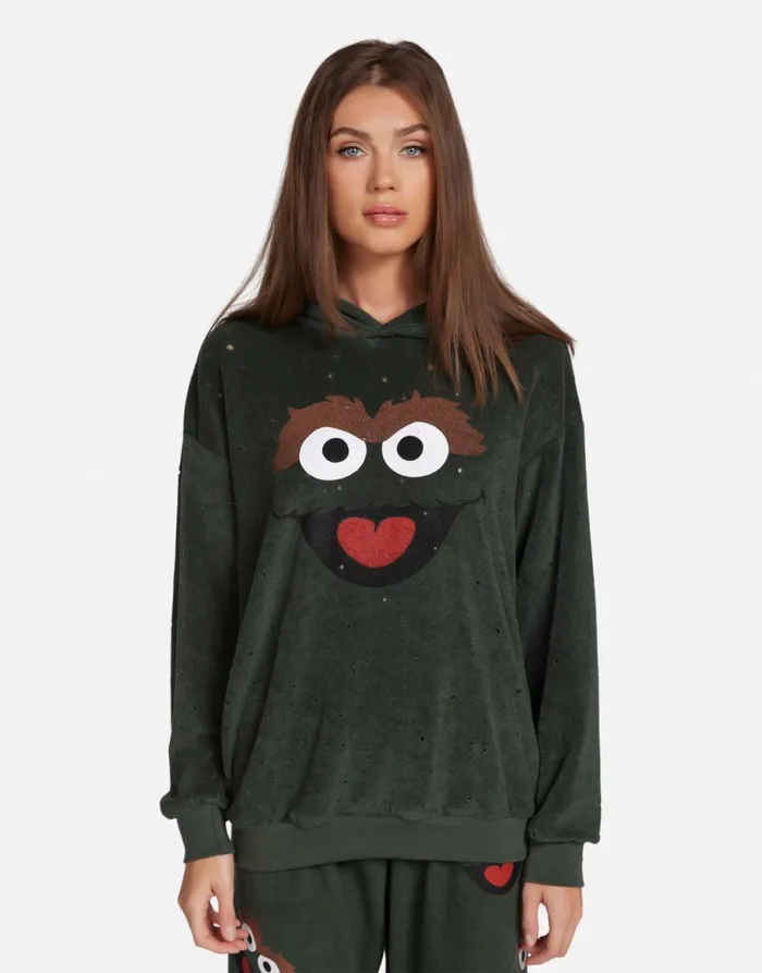 Harmony Oscar The Grouch Dark Ivy Women039s Lauren Moshi Hoodies