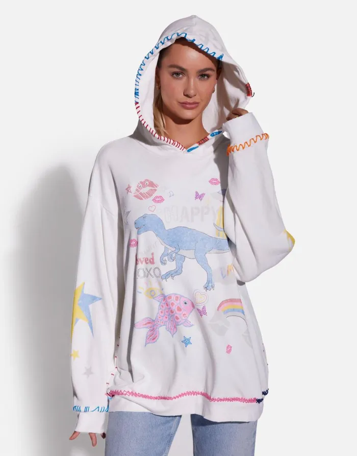 Harmony X Dino Elements Milk Women039s Lauren Moshi Hoodies