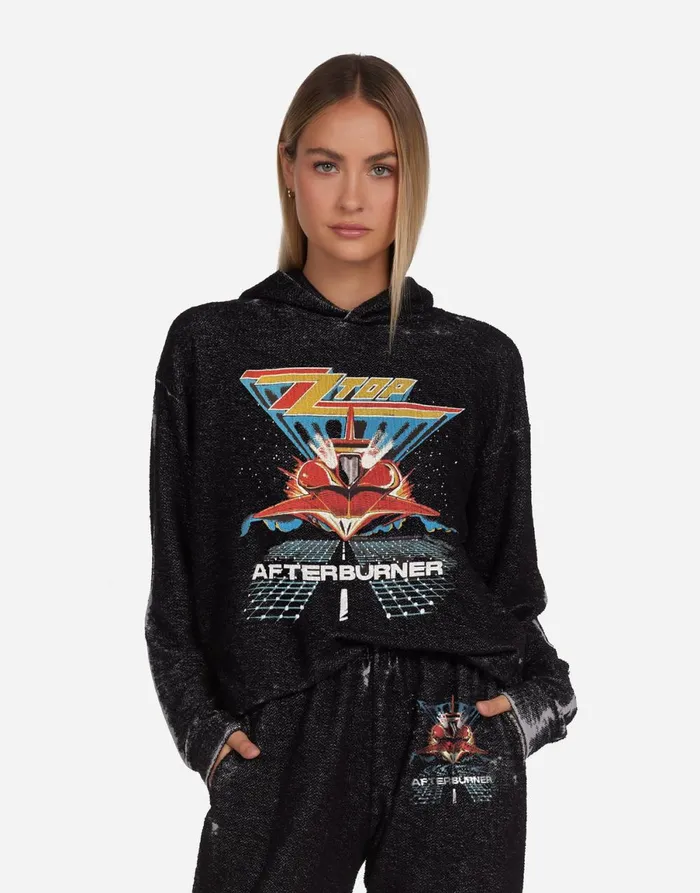Harmony ZZ Top Afterburner Black Burnout Women039s Lauren Moshi Long Sleeve