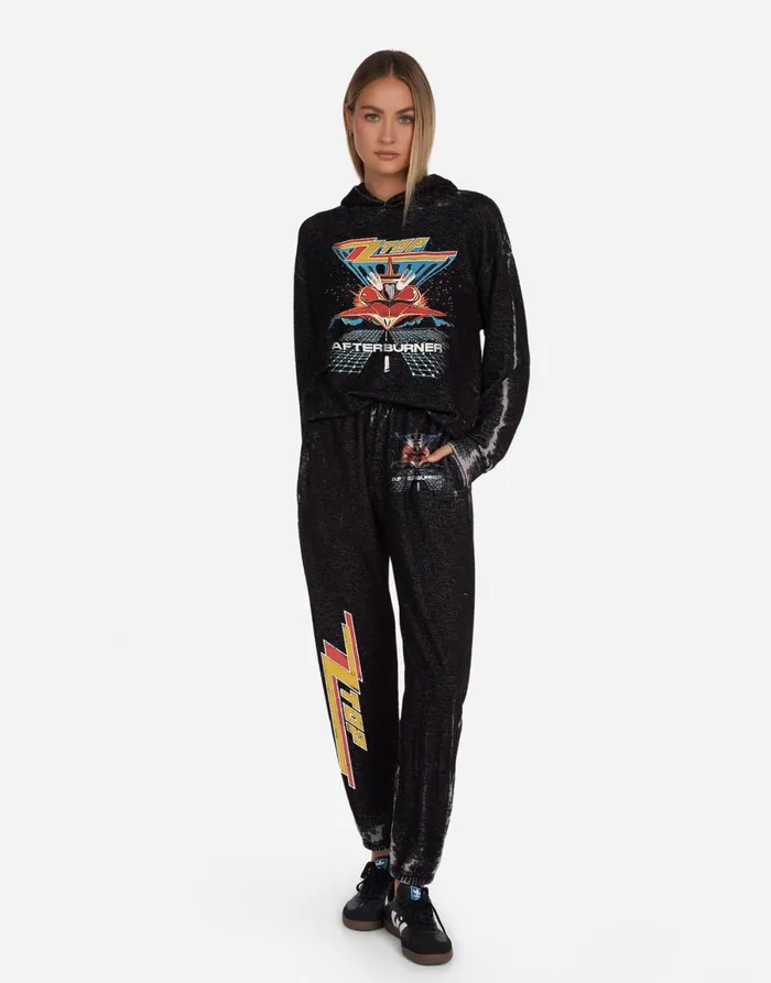 Harmony ZZ Top Afterburner Black Burnout Women039s Lauren Moshi Long Sleeve