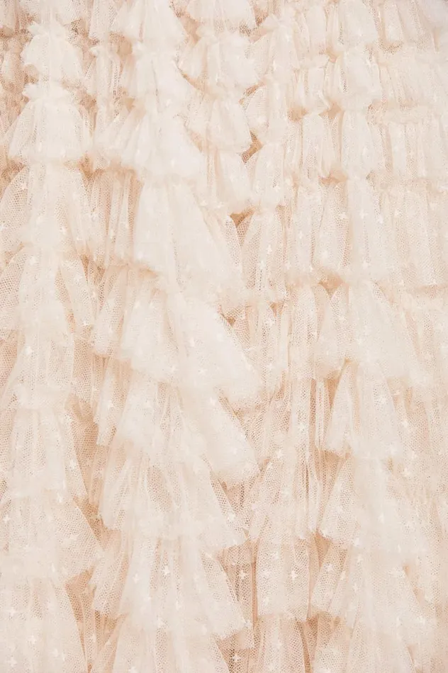 Hattie Ruffle Strapless Ankle Gown Champagne Women Needle and Thread Dresses