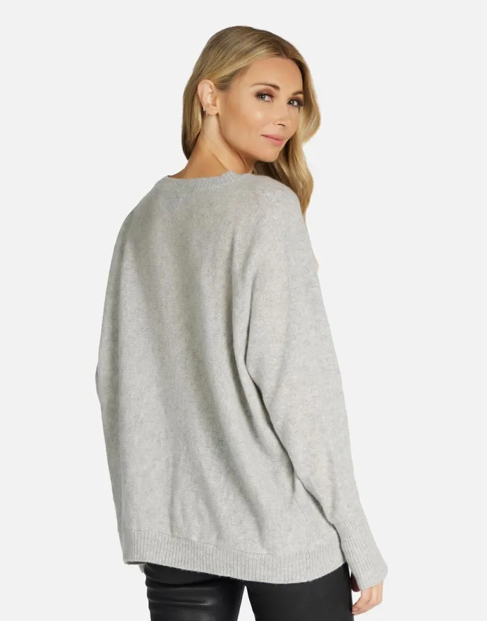 Hollis I039m A Mess Heather Grey Women039s Lauren Moshi Long Sleeve
