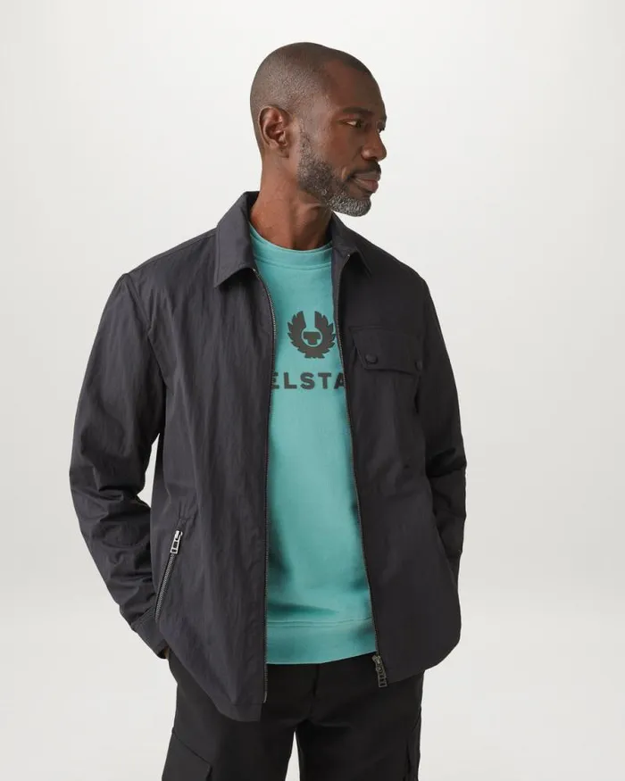 Hoodies and Sweatshirts Men Belstaff Belstaff Signature Crewneck Sweatshirt Oil Blue Hoodies and Sweatshirts Men Belstaff Belstaff Signature Crewneck Sweatshirt Oil Blue