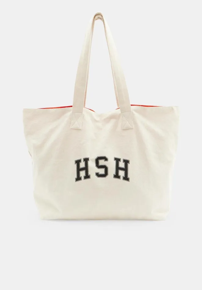 Hush Bags Women Charlotte Canvas Graphic Tote Bag Ecru