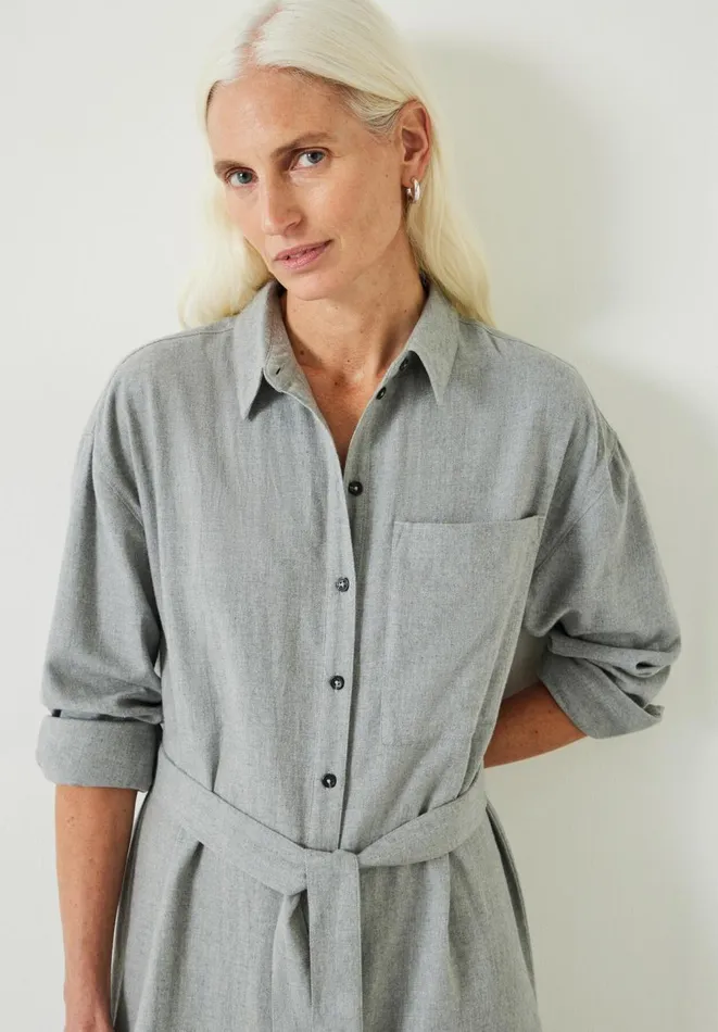 Hush Dresses Women Alexa Maxi Shirt Dress Grey Marl Hush Dresses Women Alexa Maxi Shirt Dress Grey Marl
