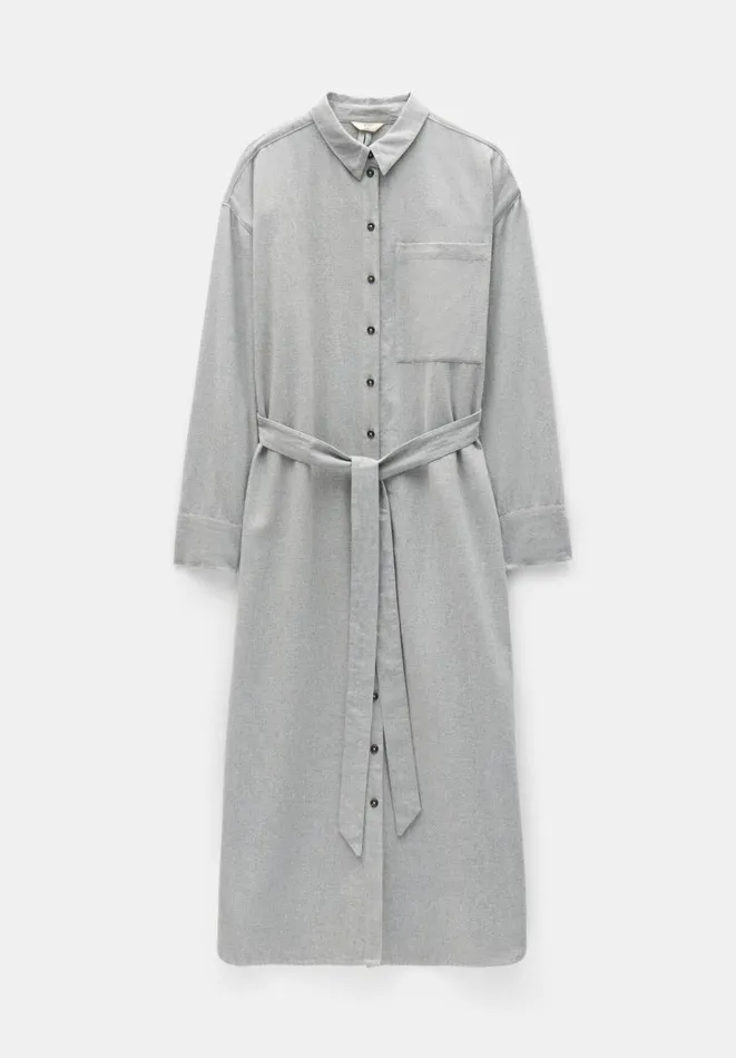 Hush Dresses Women Alexa Maxi Shirt Dress Grey Marl Hush Dresses Women Alexa Maxi Shirt Dress Grey Marl
