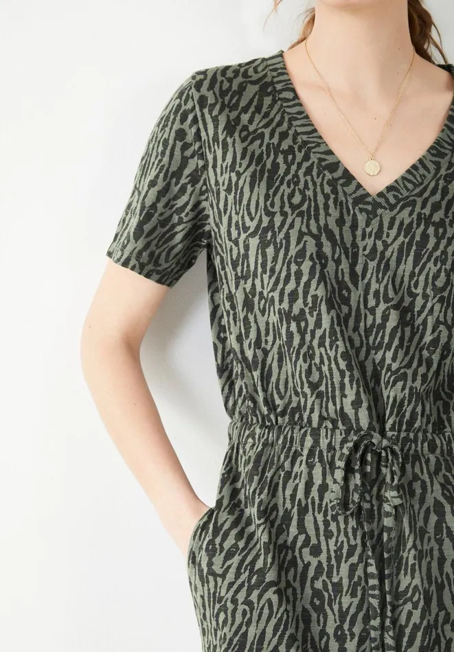 Hush Dresses Women Bay Jersey Dress Abstract Animal Khaki Hush Dresses Women Bay Jersey Dress Abstract Animal Khaki