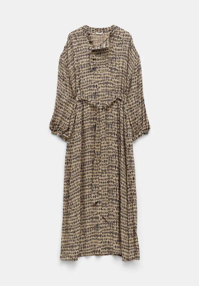 Hush Dresses Women Camila Relaxed Print Midi Dress Contrast Mark Neutral Hush Dresses Women Camila Relaxed Print Midi Dress Contrast Mark Neutral