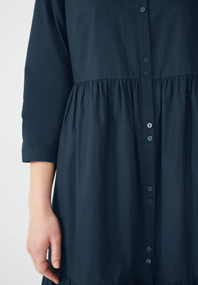 Hush Dresses Women Cersie Cotton Poplin Midi Dress Midnight Hush Dresses Women Cersie Cotton Poplin Midi Dress Midnight