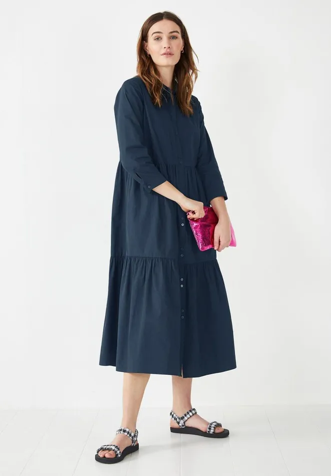 Hush Dresses Women Cersie Cotton Poplin Midi Dress Midnight Hush Dresses Women Cersie Cotton Poplin Midi Dress Midnight