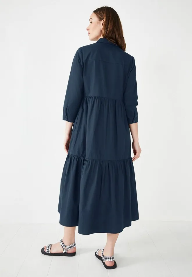 Hush Dresses Women Cersie Cotton Poplin Midi Dress Midnight Hush Dresses Women Cersie Cotton Poplin Midi Dress Midnight