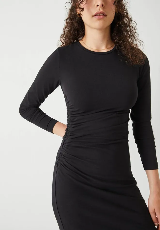 Hush Dresses Women Long Sleeve Midi Judy Dress Black Hush Dresses Women Long Sleeve Midi Judy Dress Black