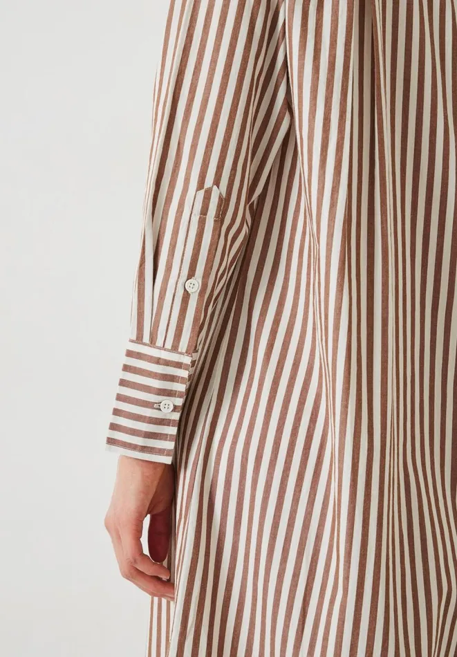 Hush Dresses Women Sahra Maxi Stripe Shirt Dress Brownwhite Stripe Hush Dresses Women Sahra Maxi Stripe Shirt Dress Brownwhite Stripe