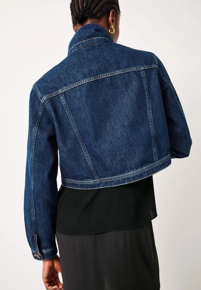 Hush Jackets and Coats Women Ciara Cropped Denim Jacket Authentic Blue Denim Hush Jackets and Coats Women Ciara Cropped Denim Jacket Authentic Blue Denim