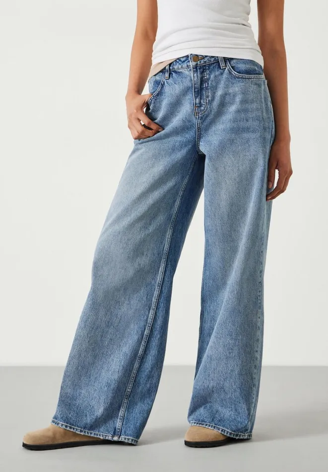 Hush Jeans Women Abi Wide Leg Jeans Authentic Light Wash