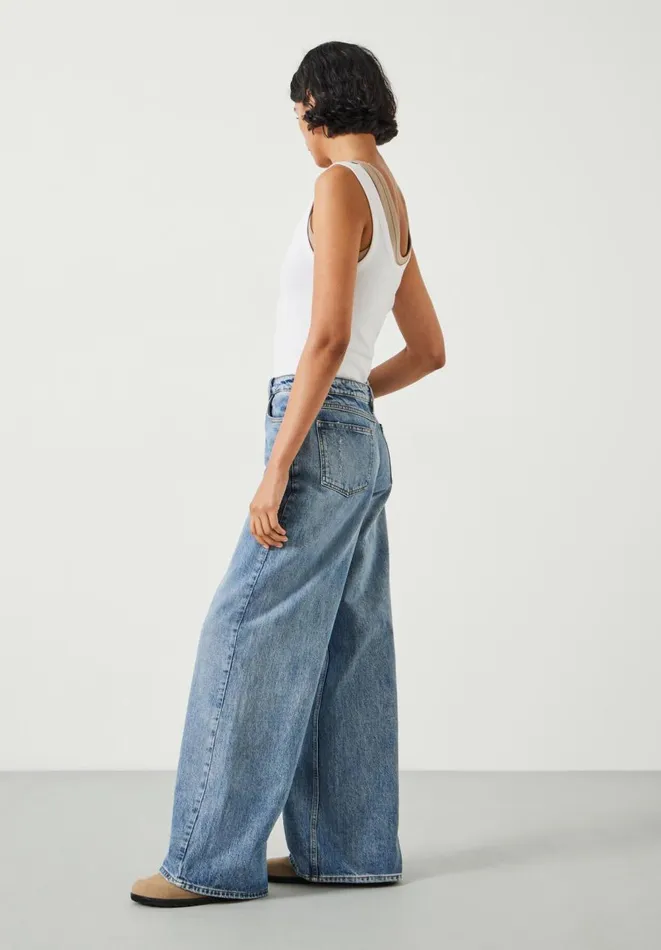 Hush Jeans Women Abi Wide Leg Jeans Authentic Light Wash