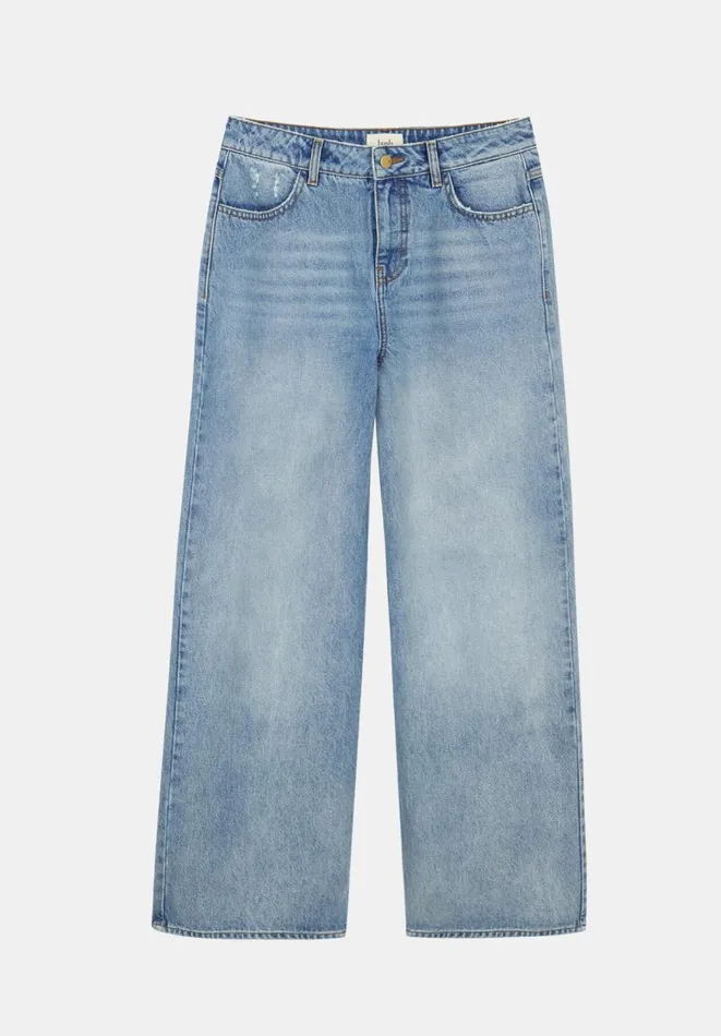 Hush Jeans Women Abi Wide Leg Jeans Authentic Light Wash