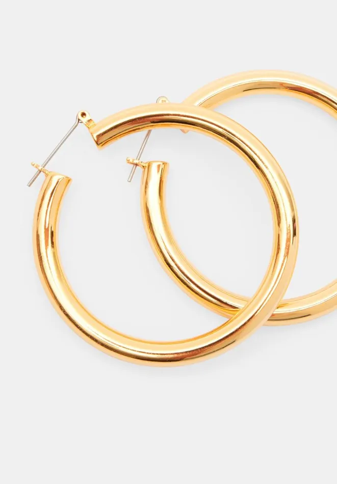 Hush Jewellery Women Luv AJ Amalfi Tube Hoop Earrings Gold 8211 Jewellery
