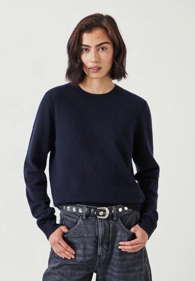 Hush Jumpers and Cardigans Women Ivy Fine Merino Crew Jumper Navy