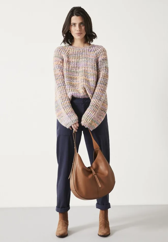 Hush Jumpers and Cardigans Women Madi Space Dye Wool Blend Jumper Pink Multi Hush Jumpers and Cardigans Women Madi Space Dye Wool Blend Jumper Pink Multi