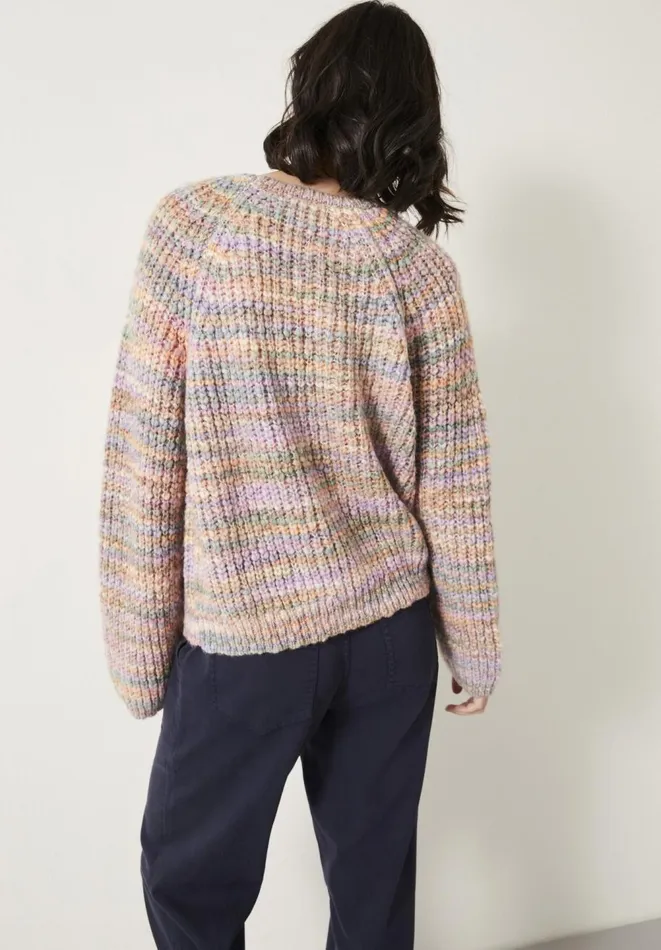 Hush Jumpers and Cardigans Women Madi Space Dye Wool Blend Jumper Pink Multi Hush Jumpers and Cardigans Women Madi Space Dye Wool Blend Jumper Pink Multi