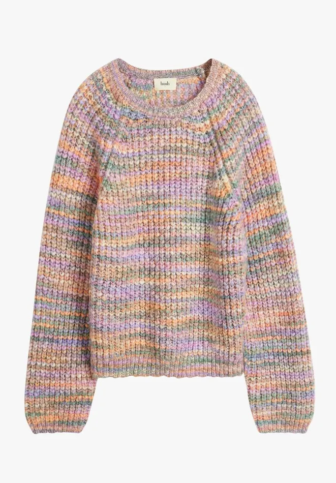 Hush Jumpers and Cardigans Women Madi Space Dye Wool Blend Jumper Pink Multi Hush Jumpers and Cardigans Women Madi Space Dye Wool Blend Jumper Pink Multi