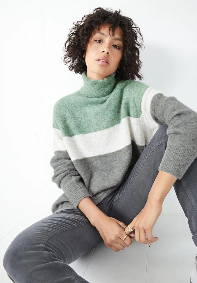 Hush Jumpers and Cardigans Women Maeve Roll Neck Jumper Grey Marlduck Egg Hush Jumpers and Cardigans Women Maeve Roll Neck Jumper Grey Marlduck Egg