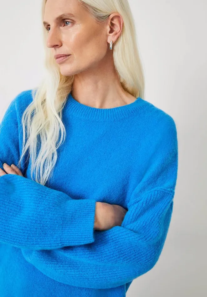 Hush Jumpers and Cardigans Women Maren Crew Neck Wool Blend Jumper Bright Blue