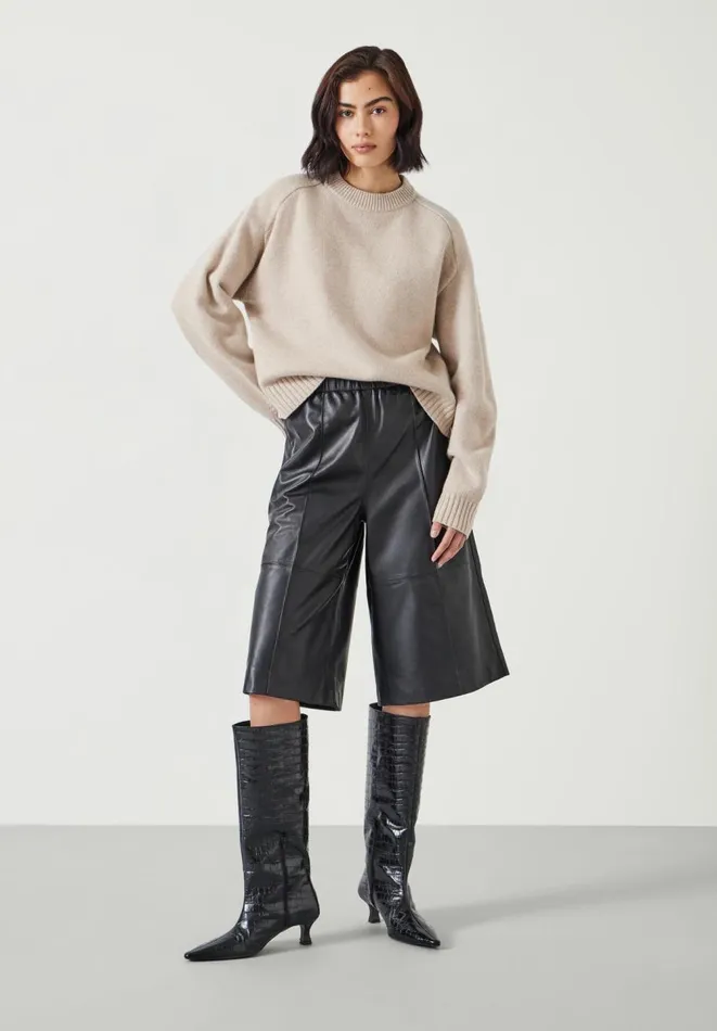 Hush Jumpers and Cardigans Women Nina Merino Wool Crew Jumper Camel Brown Hush Jumpers and Cardigans Women Nina Merino Wool Crew Jumper Camel Brown