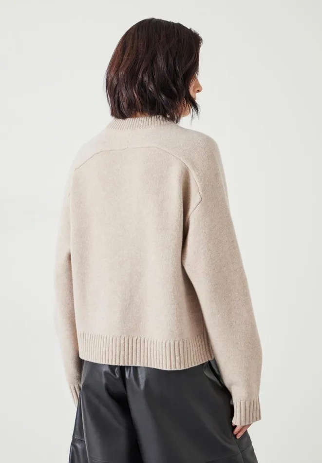 Hush Jumpers and Cardigans Women Nina Merino Wool Crew Jumper Camel Brown Hush Jumpers and Cardigans Women Nina Merino Wool Crew Jumper Camel Brown