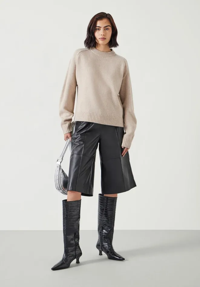 Hush Jumpers and Cardigans Women Nina Merino Wool Crew Jumper Camel Brown Hush Jumpers and Cardigans Women Nina Merino Wool Crew Jumper Camel Brown