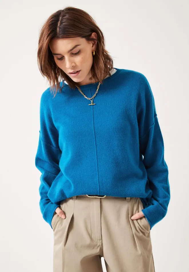 Hush Jumpers and Cardigans Women Saphira Cashmere Jumper Ocean Blue