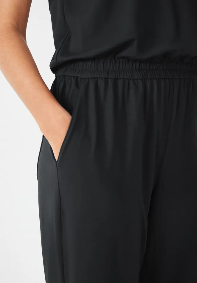 Hush Jumpsuits Women Cropped Jersey Jumpsuit Black