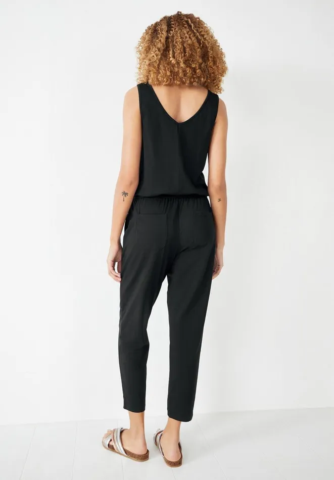 Hush Jumpsuits Women Cropped Jersey Jumpsuit Black