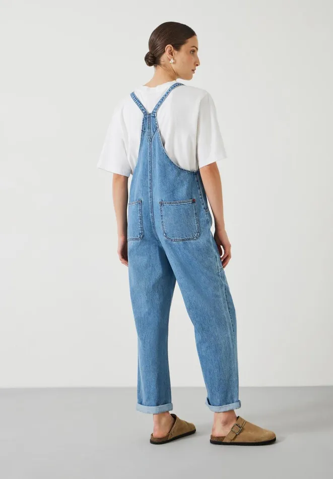 Hush Jumpsuits Women Ellie Denim Cropped Dungarees Light Blue Wash Hush Jumpsuits Women Ellie Denim Cropped Dungarees Light Blue Wash