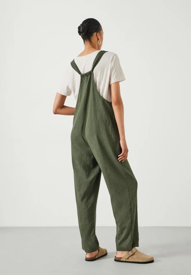 Hush Jumpsuits Women Linen Summer Dungarees Olive Hush Jumpsuits Women Linen Summer Dungarees Olive