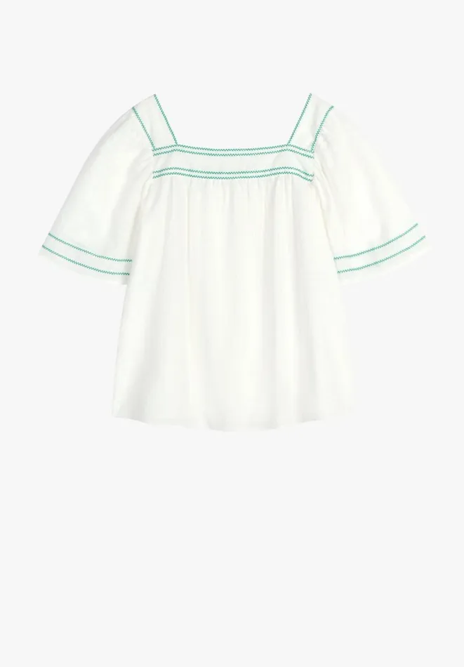Hush Shirts and Blouses Women Abbie Embroidered Top Ecru